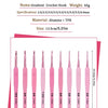 Pink Aluminum Crochet Hook Set – 9 Sizes (2.5–6.0mm)
