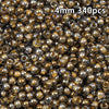A close-up view of 340 golden gradient glass beads used for DIY jewelry making.