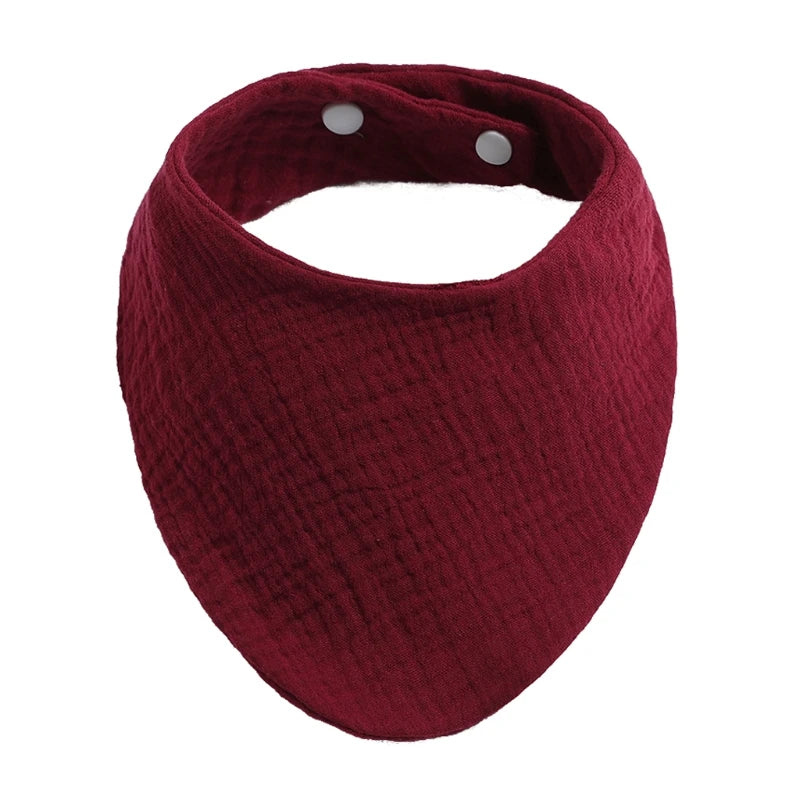 Organic Cotton Muslin Baby Bib with Bandana Style