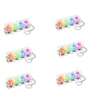 A set of illuminated stress-relief keychain toys featuring colorful keyboard buttons.