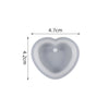 A gray heart-shaped silicone mold used for resin jewelry making.
