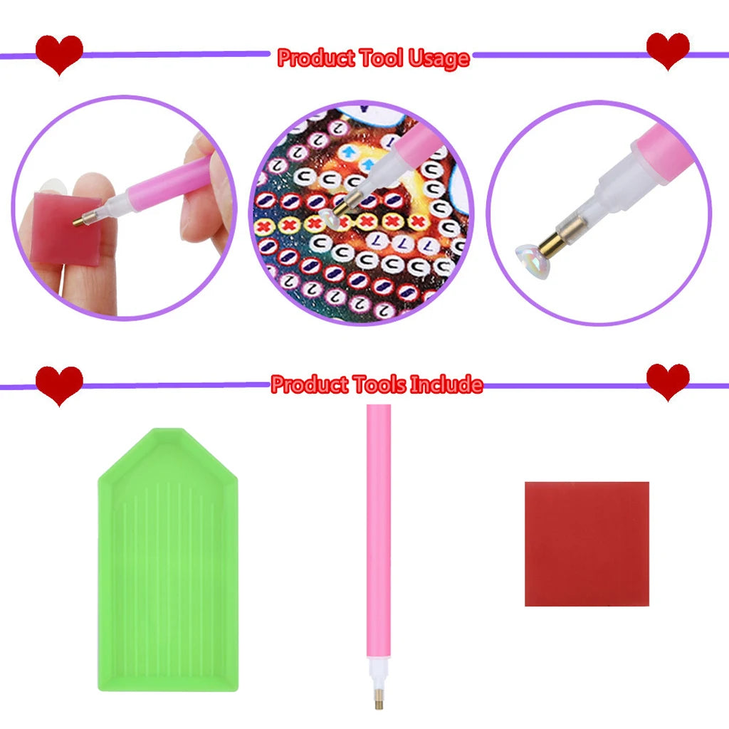 DIY Diamond Art Coaster Set for Christmas & More