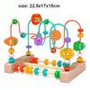 Wooden Bead Maze Roller Coaster Toy for Toddlers