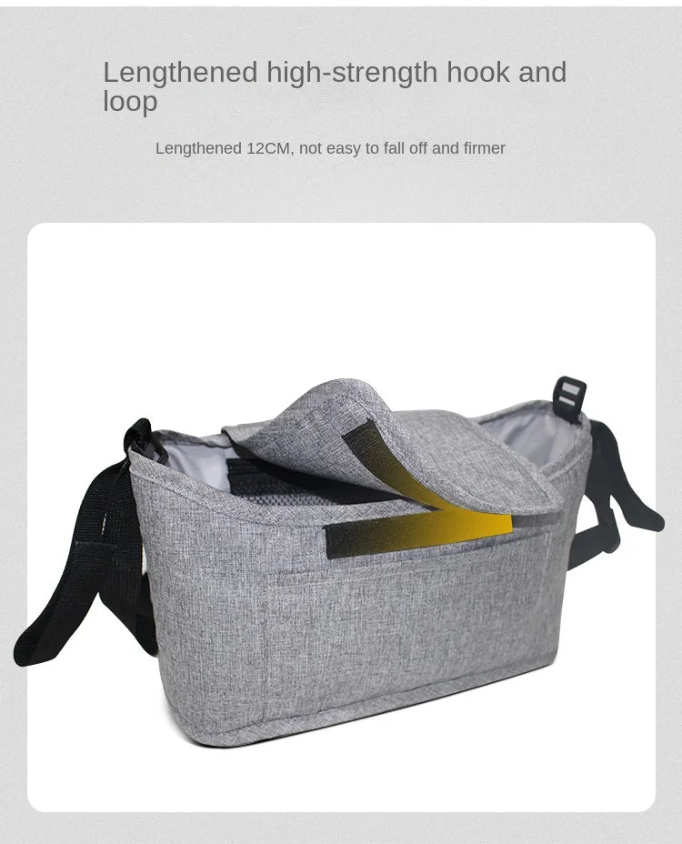 Large-Capacity Stroller Organizer Bag with Cup Holders