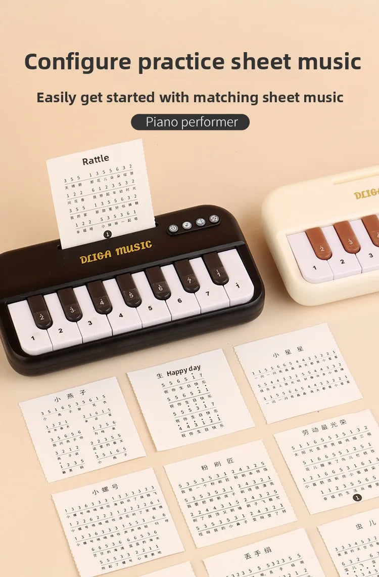 Mini Electronic Keyboard Piano with Light Effects for Kids