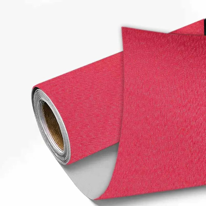 Roll of red linen book binding cloth used for albums and scrapbooks