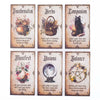 A set of eight tarot-style oracle cards featuring themes like Transformation, Herbs, Compassion, Manifest, Visions, and Balan