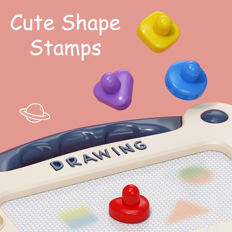 Kids Magnetic Drawing Board with Colorful Graffiti Art Pad