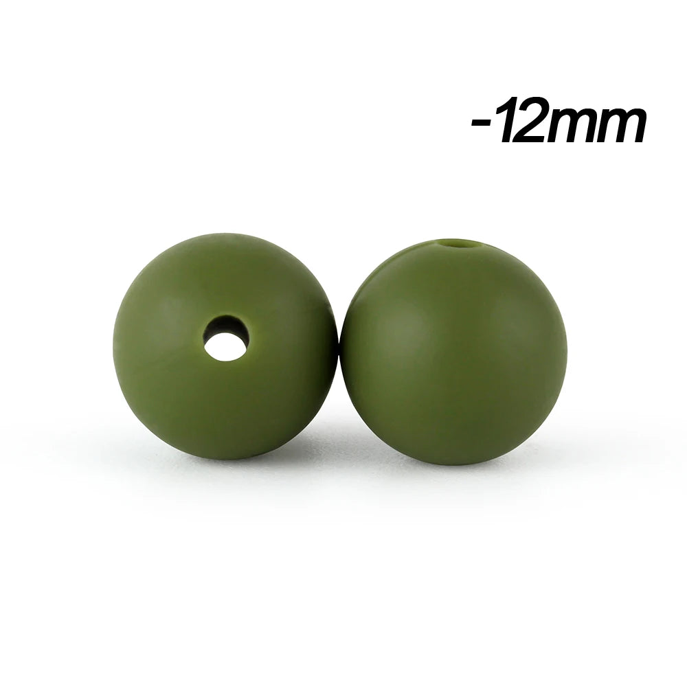 12mm Silicone Beads for DIY Jewelry Making & Crafts (20/50/100 Pack)