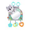 Baby Car Seat Toy with Mirror, Crinkle Paper & Teether