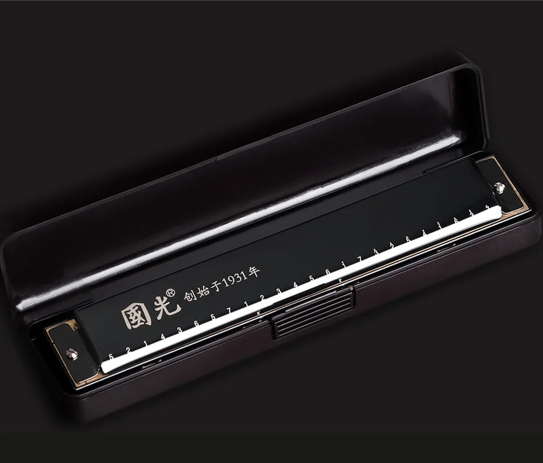 24-Hole Tremolo Harmonica in C with Carrying Case