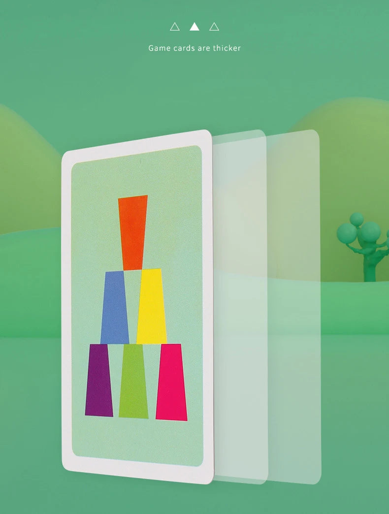 Stack Cup Speed Game with Color Recognition Cards