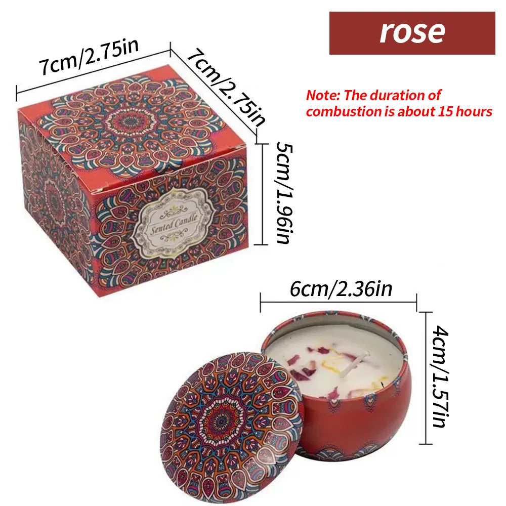 Dried Flower Aromatherapy Candle with Essential Oil