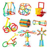 A collection of colorful stick building blocks and structures for creative DIY projects.
