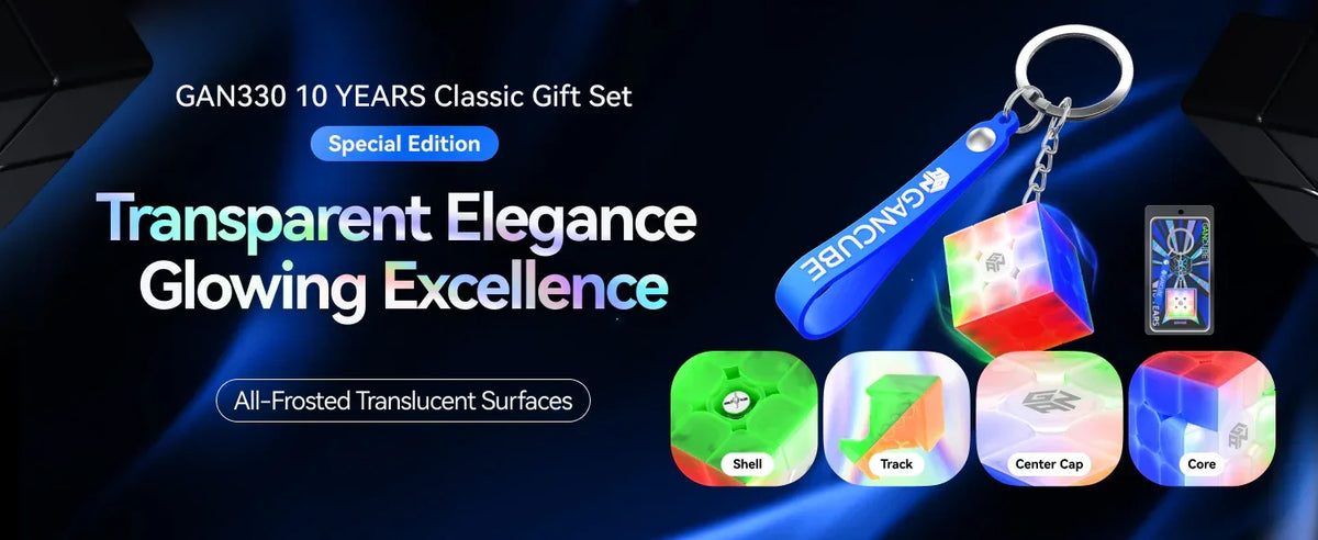 GAN330 10 Years Classic Gift Set featuring transparent elegance glowing excellence and all-frosted translucent surfaces