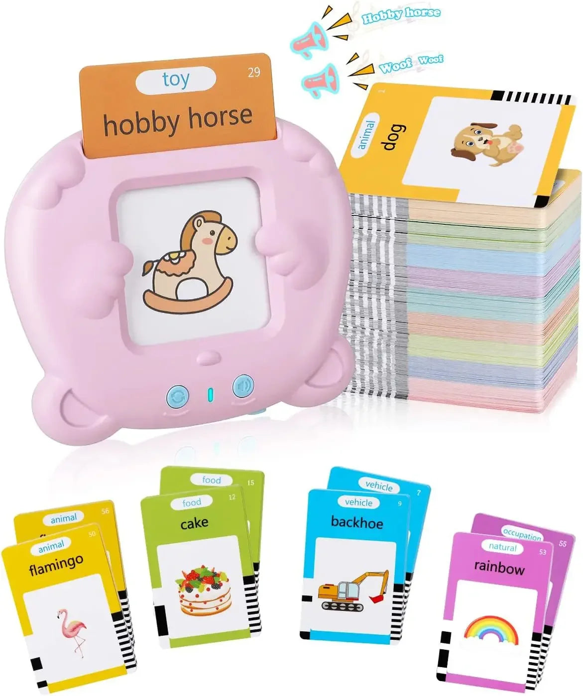 Dinosaur Talking Flash Card Reader with 224 Words & Sound Effects