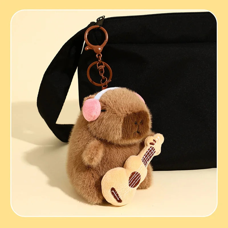 Kawaii Capybara Plush Keychain Charm