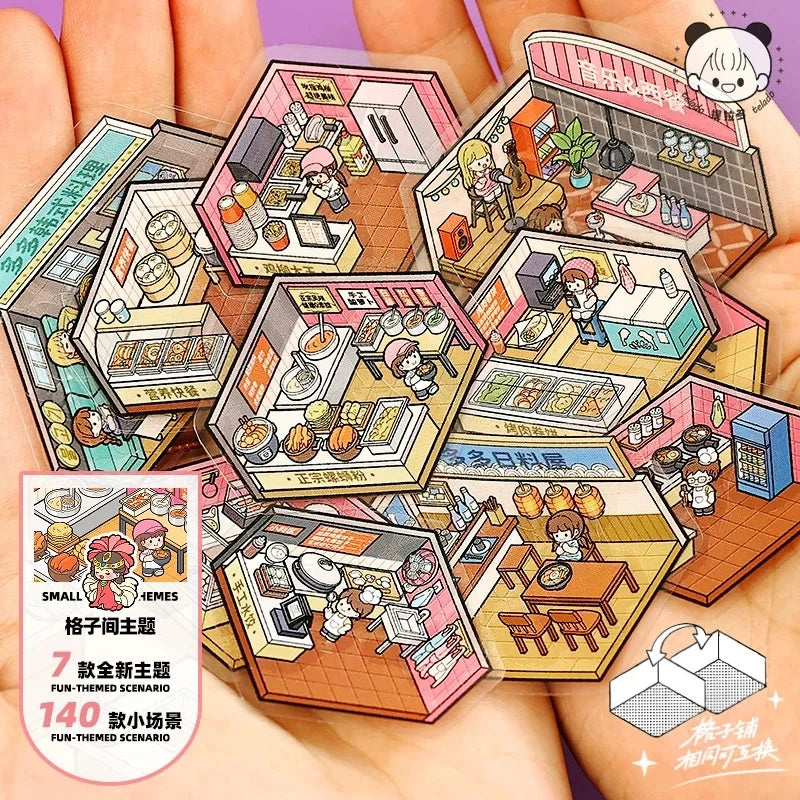 3D Interior Design Sticker Book for DIY Scrapbooking