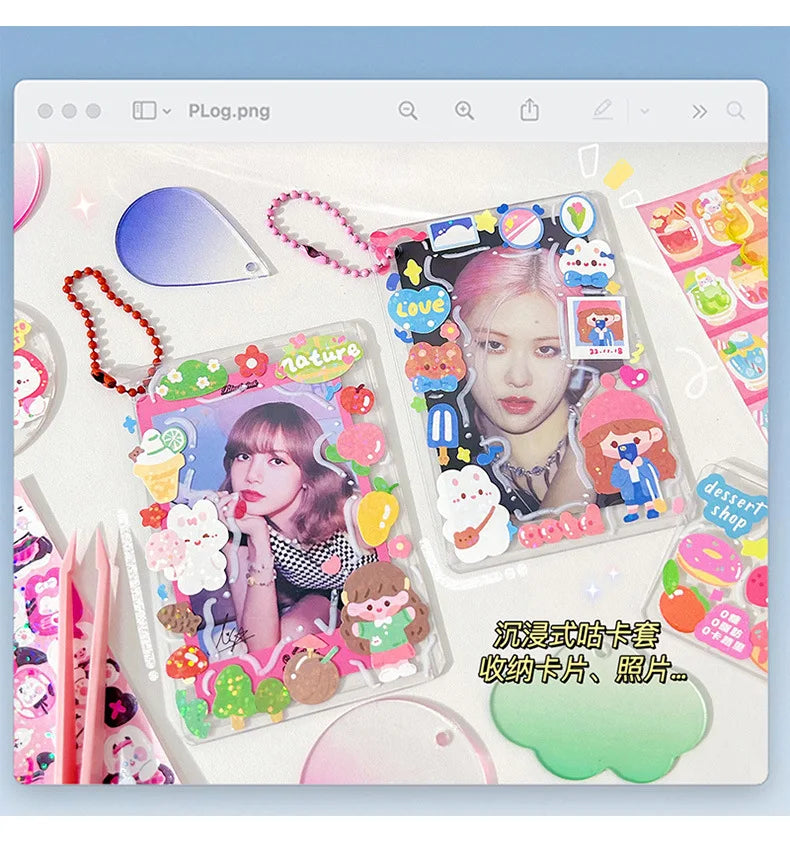 Cute DIY Goo Card Sticker Set for Kids