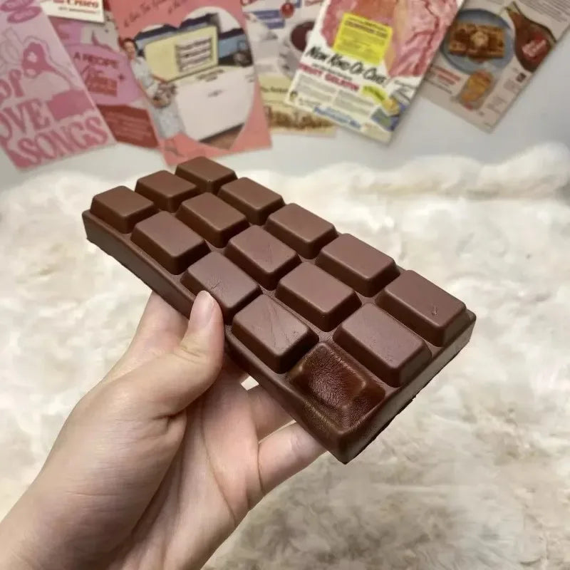 Chocolate Shape Squishy Stress Relief Toy – Slow Rebound Sensory Fidget for Adults