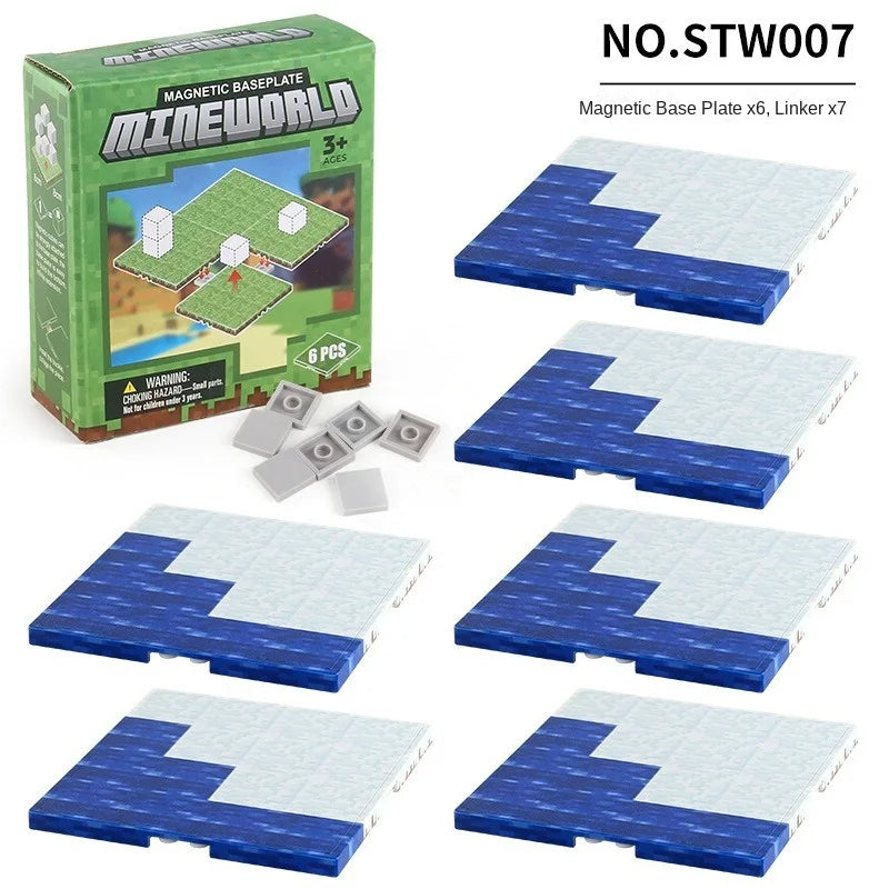 Magnetic Building Block Base Plates for Creative Play