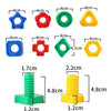 Screw Building Blocks Set – Montessori Nut & Bolt Shape Toys for Kids