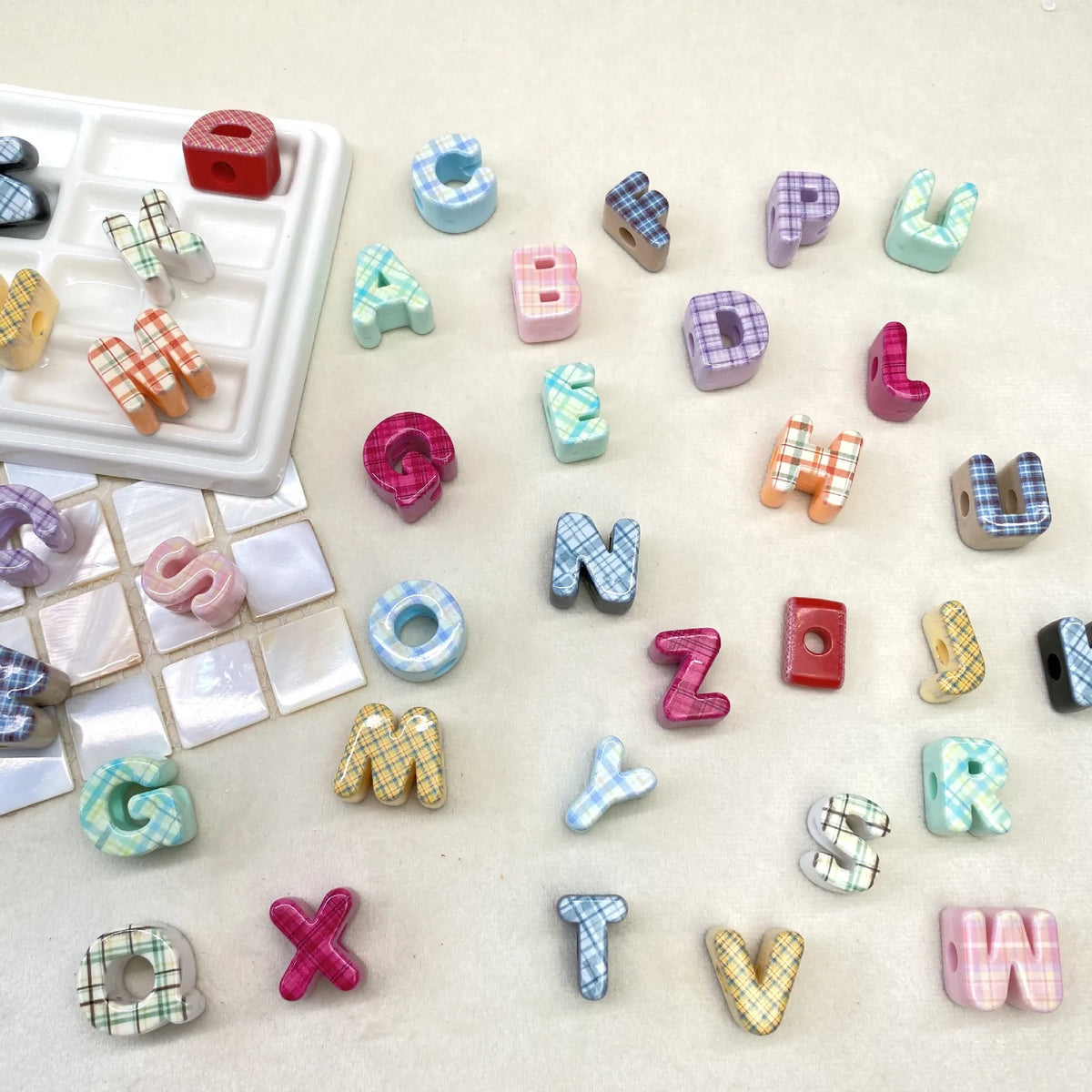 Acrylic Alphabet Beads for DIY Phone Chains and Keychains