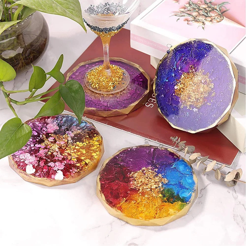 Flower-Shaped Silicone Coaster Mold for Epoxy Resin DIY