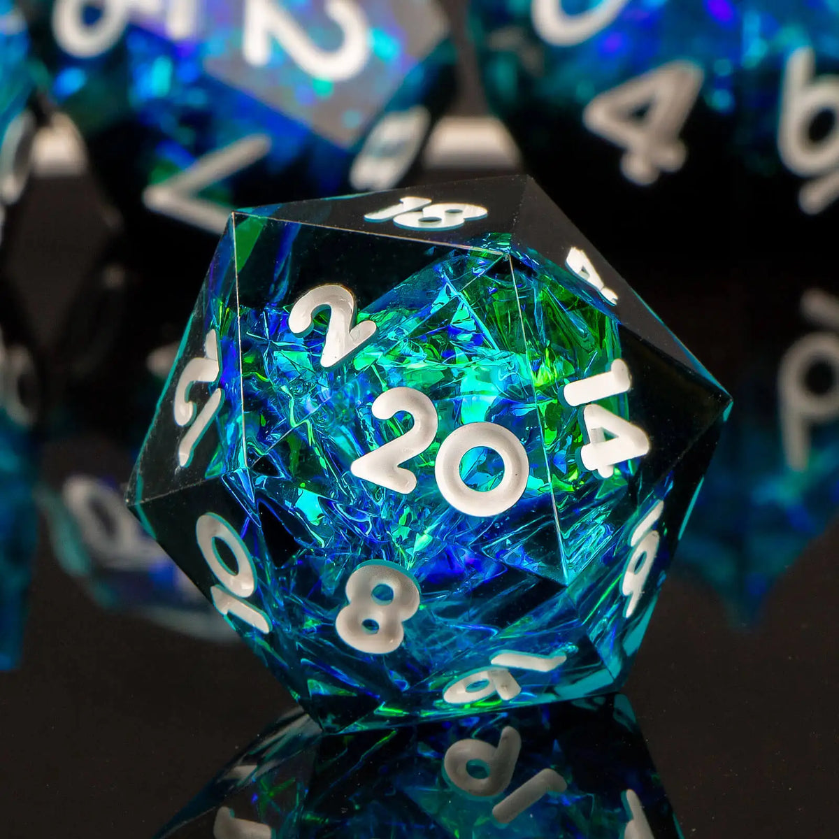 Handmade Resin Sharp Edge Dice Set for RPG Gaming