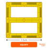 A yellow square magnetic building block set for kids used in STEM learning.