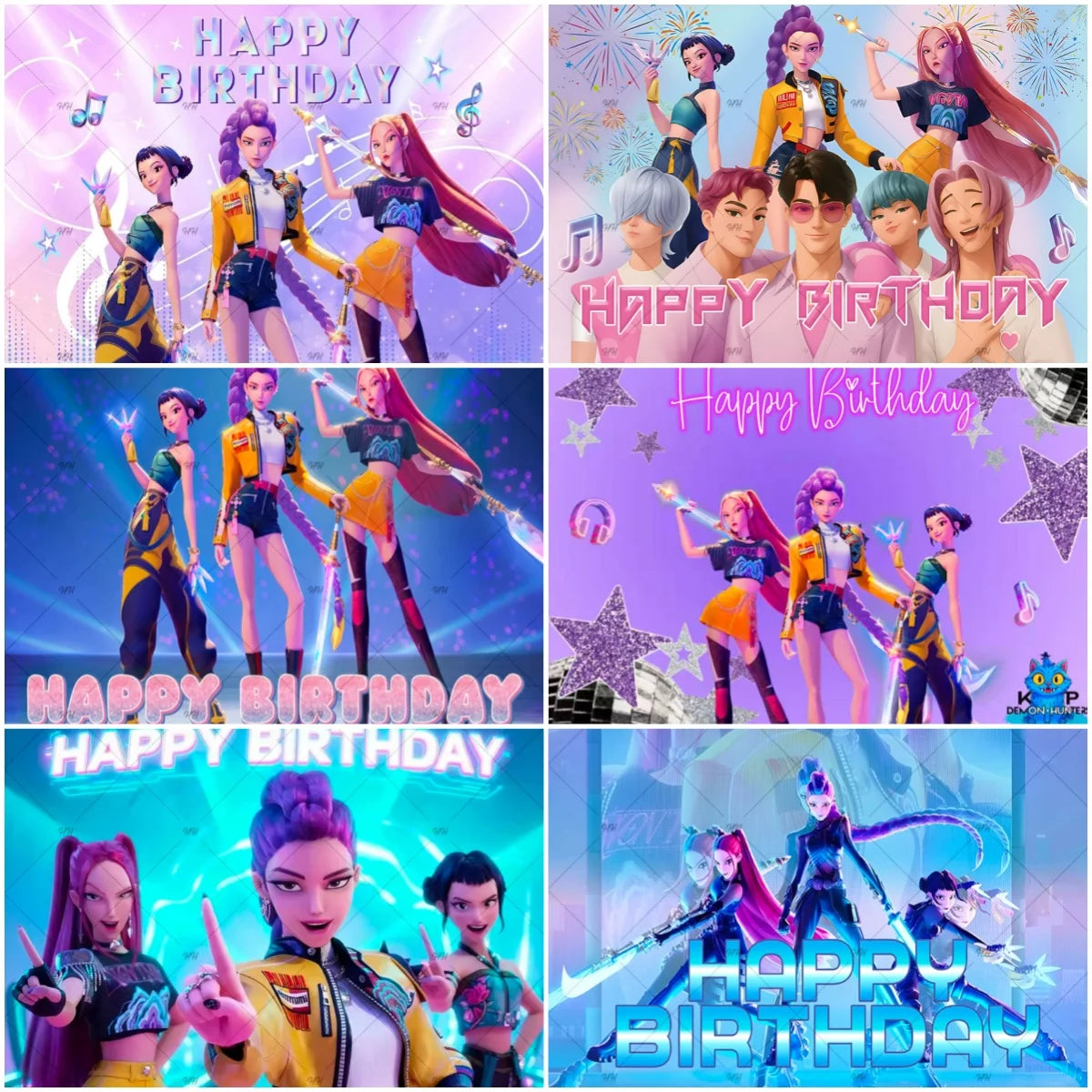 K-Pop Theme Party Backdrop for Birthday Celebrations