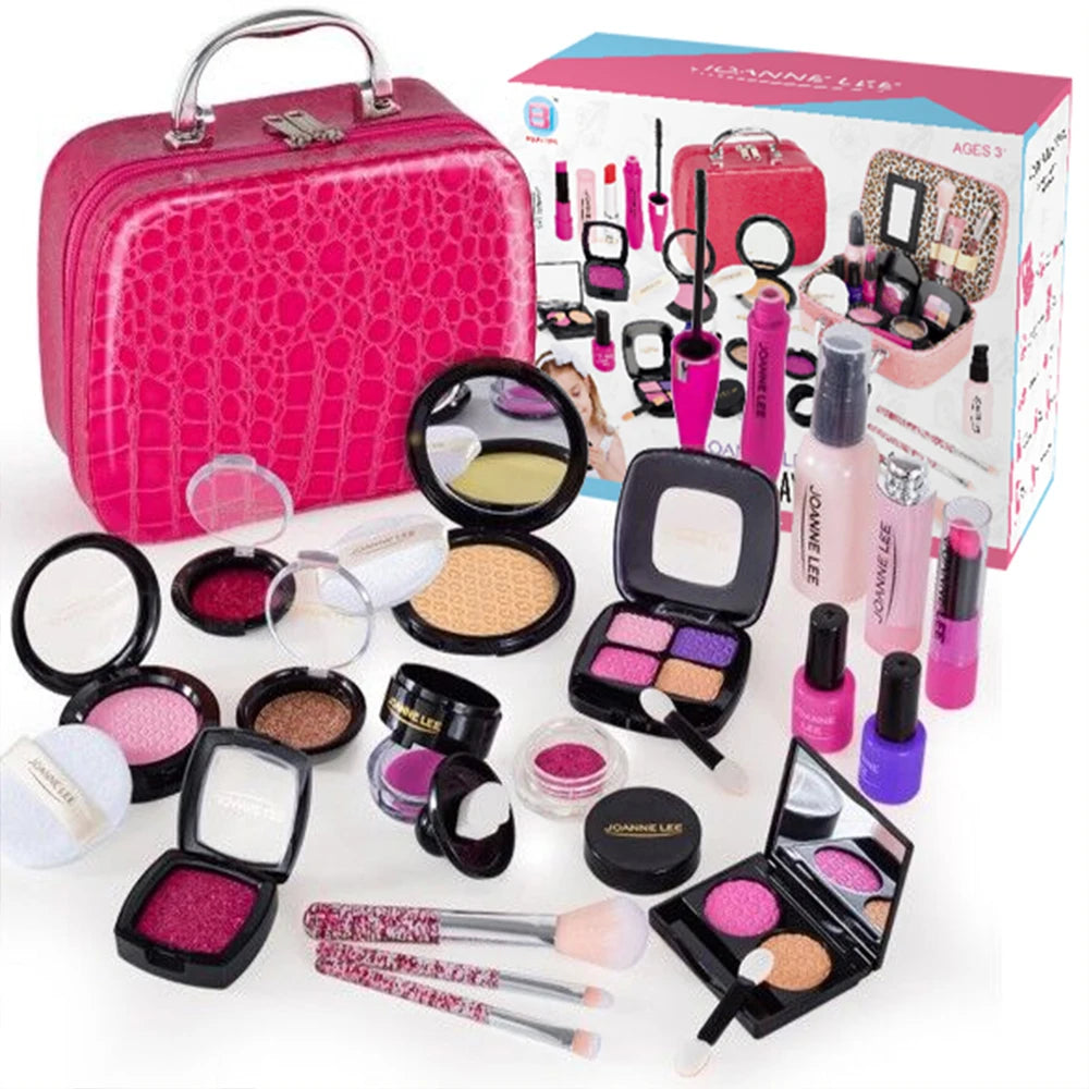 Pretend Play Makeup Kit for Kids with Storage Bag
