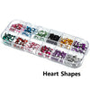 12-Color Glass AB Rhinestone Nail Art Kit