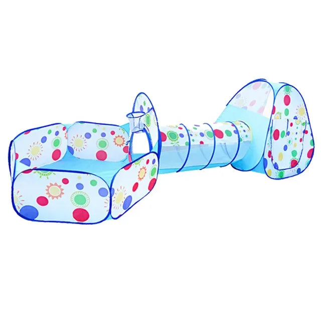 3-in-1 Kids Ball Pit Play Tent with Tunnel