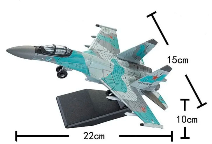 A model military fighter jet building block set, resembling an F14 Tomcat or similar aircraft, shown in a side profile with d