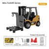 Orange Mini Forklift Series remote control forklift model with accessories