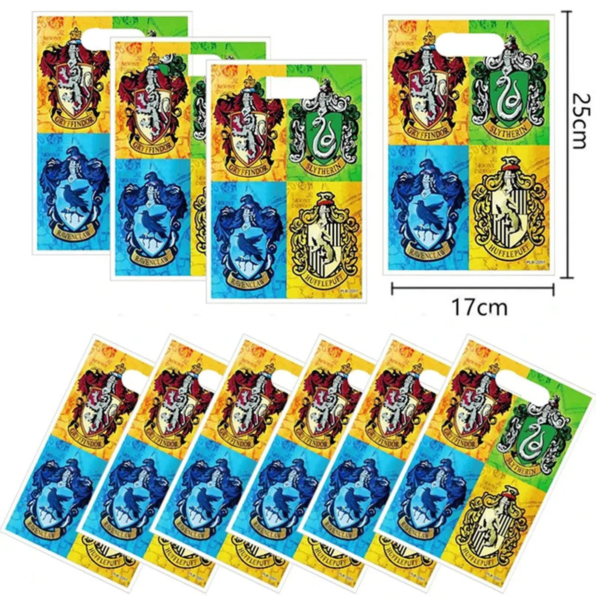 Cartoon Themed Kids Party Decoration Set with Face Stickers, Gift Bags & Slap Bracelets