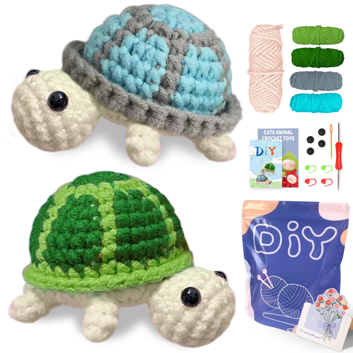 Animal Crochet Kit for Beginners – Complete Starter Set with Step-by-Step Guide