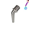 A close-up view of a stainless steel vacuum painting pen tip with a threaded screw-on replacement.