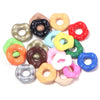 Assortment of candy colored acrylic spacer beads in various bright and dark shades