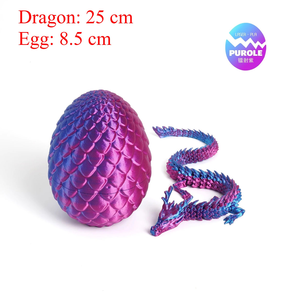 Articulated Dragon Figurine with Egg Display