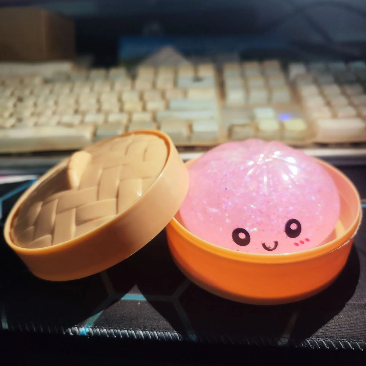 Glitter Dumpling Squishy Sensory Toy with Gift Box