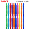 20 pieces of colorful telescopic pop tubes with a 1.2cm diameter for stress relief and sensory play