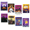 A collection of nine Halloween themed coloring book covers featuring spooky characters and scenes.