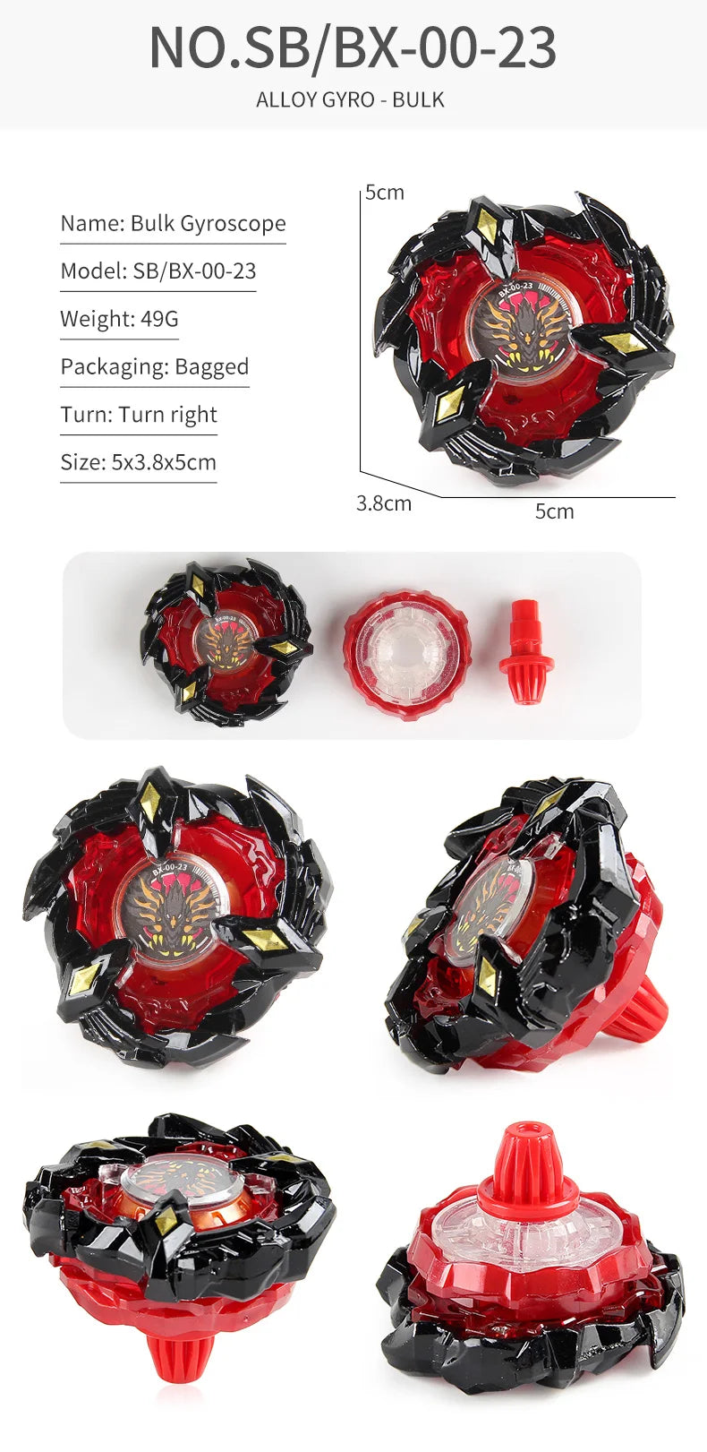 Metal Spinning Top Battle Set with Launcher