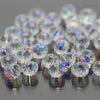 Faceted Crystal Glass Rondelle Beads for Jewelry Making