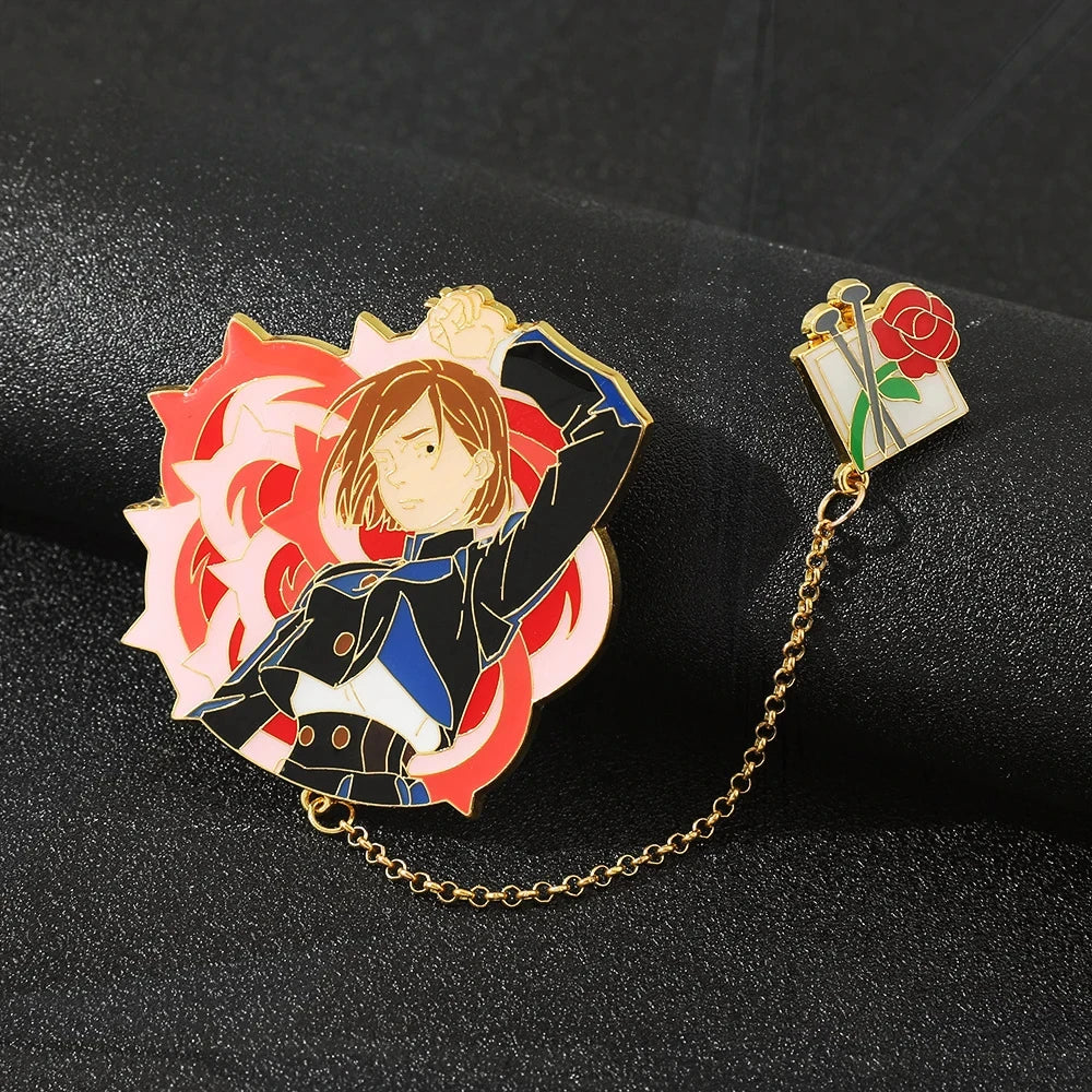 Jujutsu Kaisen Enamel Badge Set with Chain
