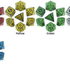 Textured Polyhedral Dice Set for RPG and Tabletop Games
