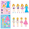 A set of colorful princess DIY sticker puzzles featuring various dresses and characters for creative kids.