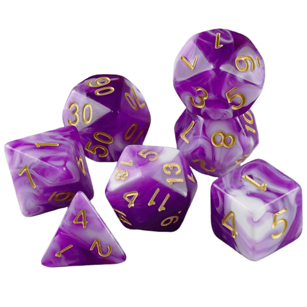 Acrylic Polyhedral Dice Set for Tabletop RPGs